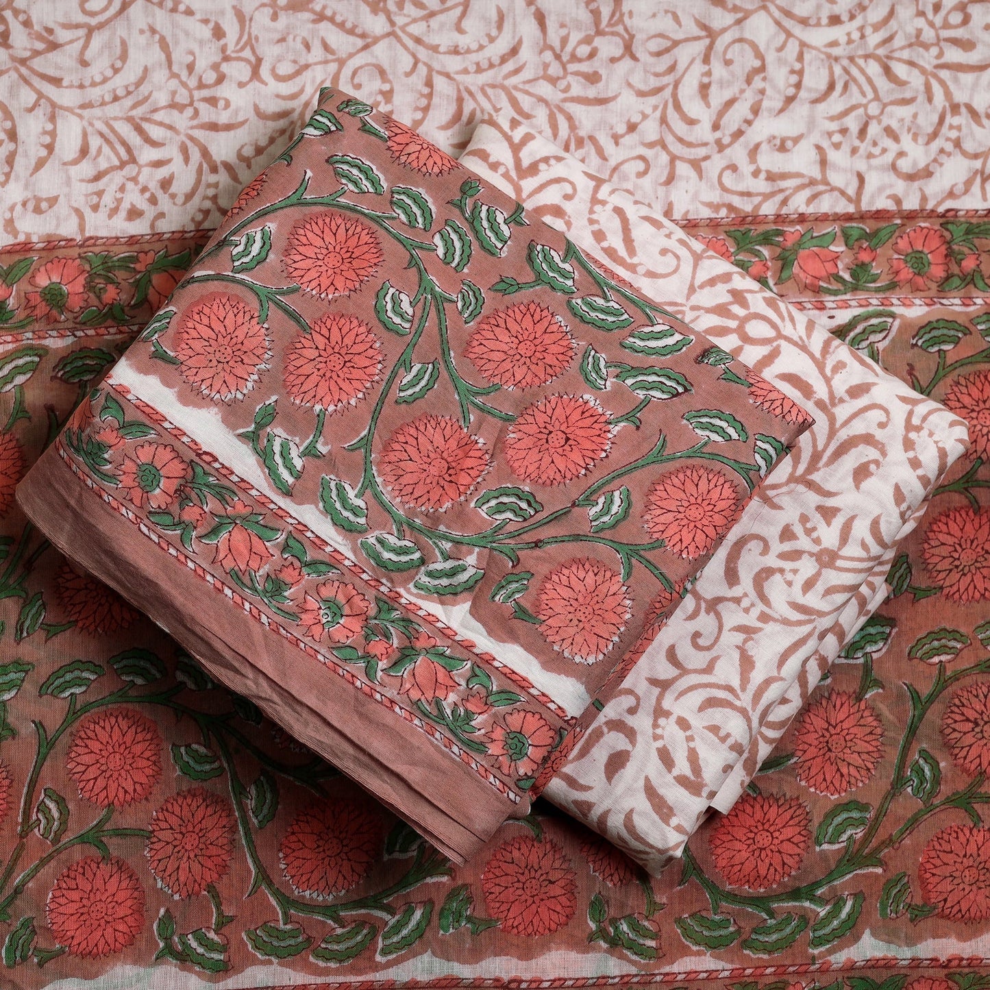 3pc Cotton Sanganeri Block Print Dress Material