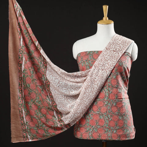 3pc Cotton Sanganeri Block Print Dress Material