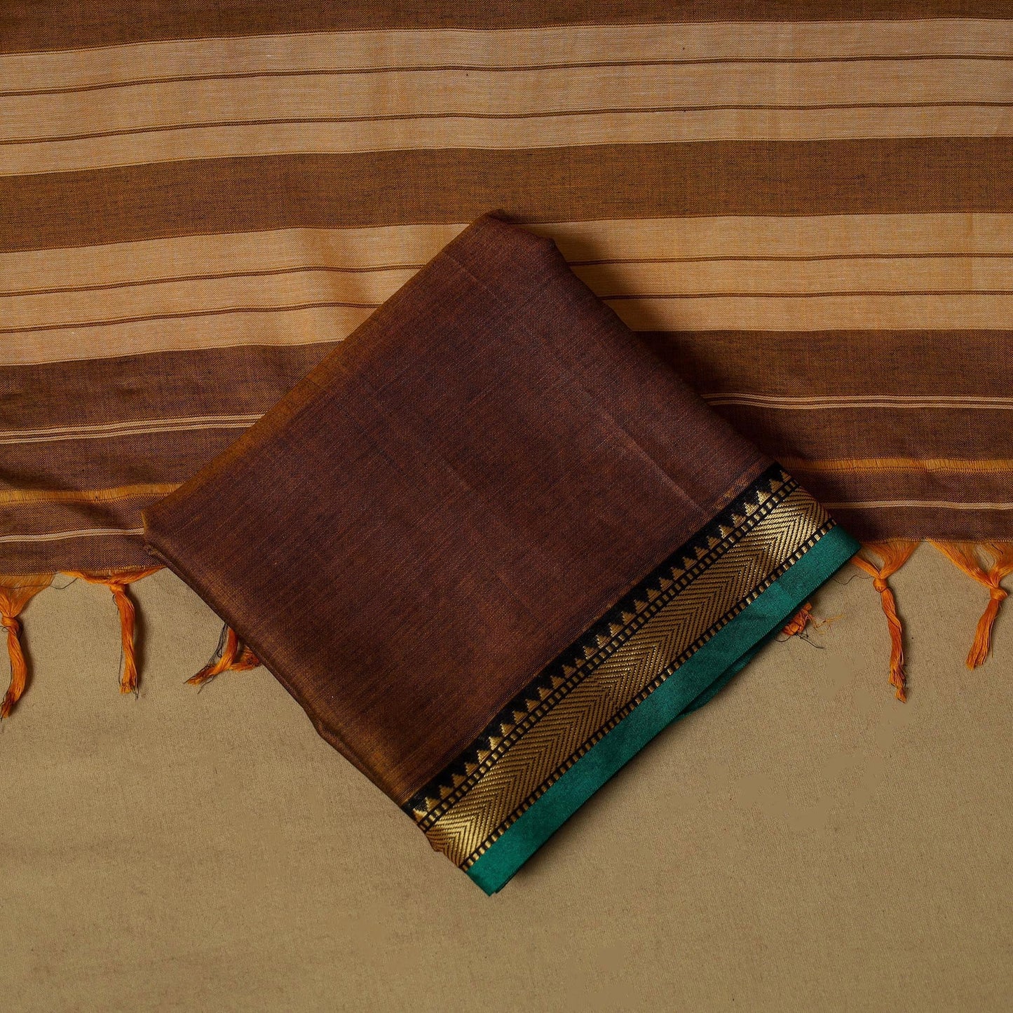 3pc cotton unstitched dharwad dress material with border 13