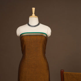 Brown - 3pc cotton unstitched dharwad dress material