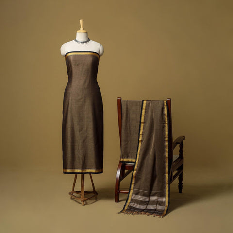 3pc cotton unstitched dharwad dress material with border 17