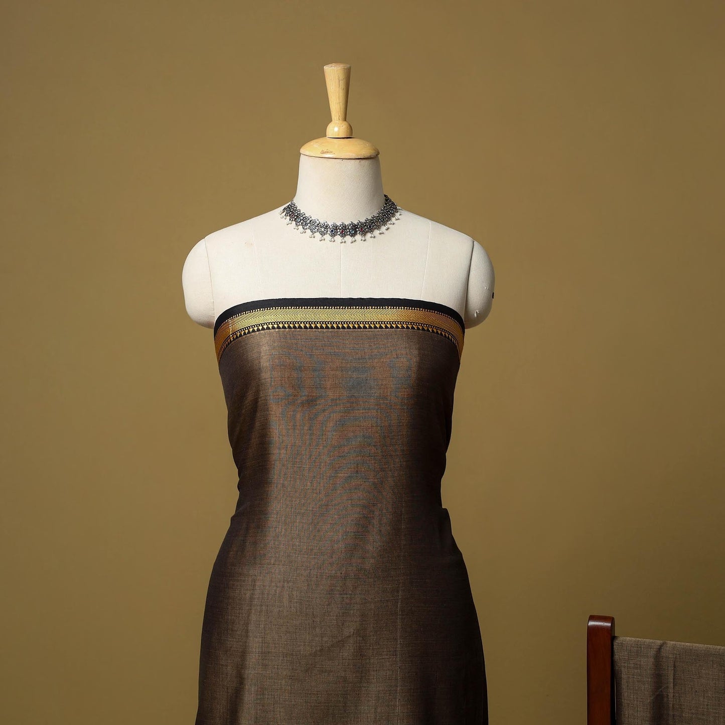 3pc cotton unstitched dharwad dress material with border 17