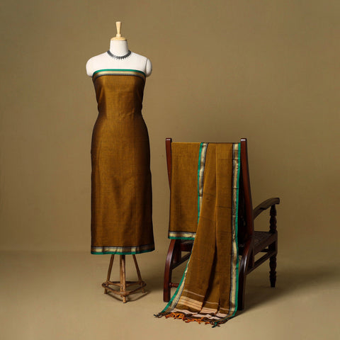 3pc cotton unstitched dharwad dress material with border 21