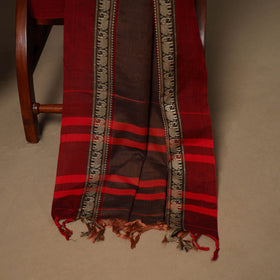 Brown - 3pc cotton unstitched dharwad dress material