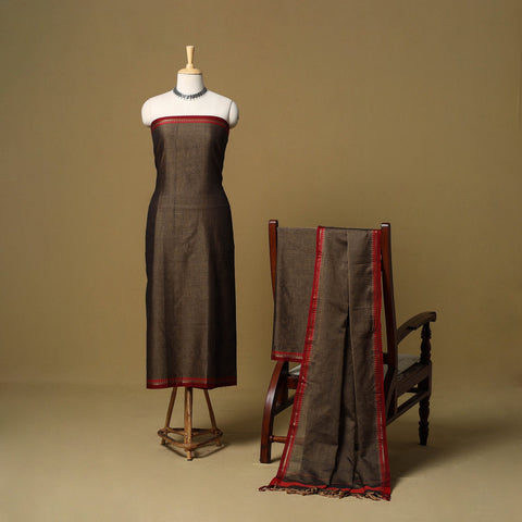 3pc cotton unstitched dharwad dress material with border 38