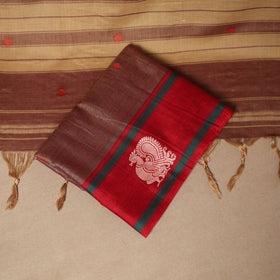 Brown - 3pc cotton unstitched dharwad dress material