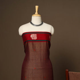 Brown - 3pc cotton unstitched dharwad dress material