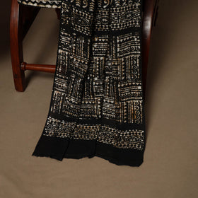 Brown - 3pc cotton unstitched kutch batik dress material 16