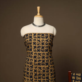 Brown - 3pc cotton unstitched kutch batik dress material 21