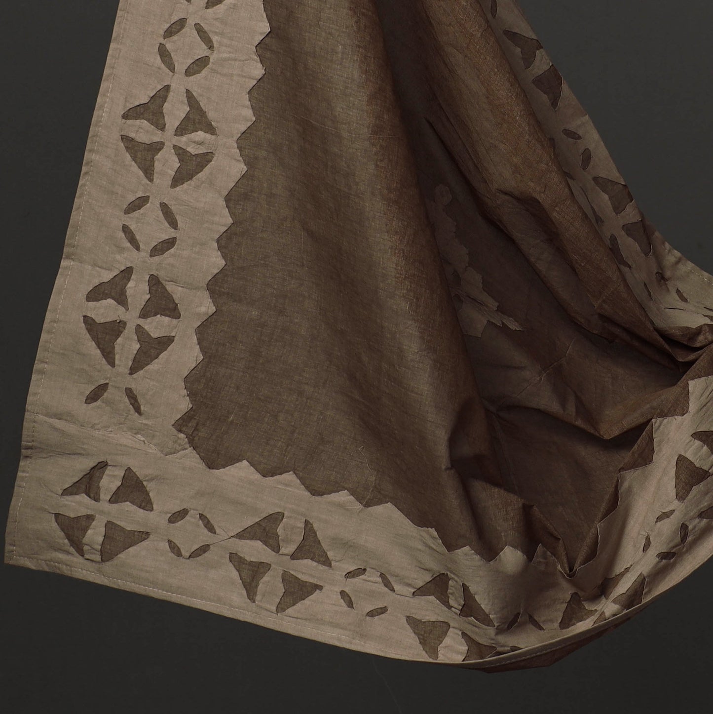 Buy 3pc Cut Work Cotton Barmer Applique Dress Material