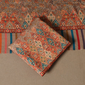 Brown - 3pc digital merino wool unstitched dress material