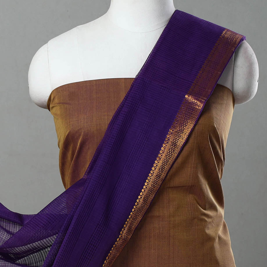 Buy 3pc Handloom Cotton Mangalagiri Dress Material