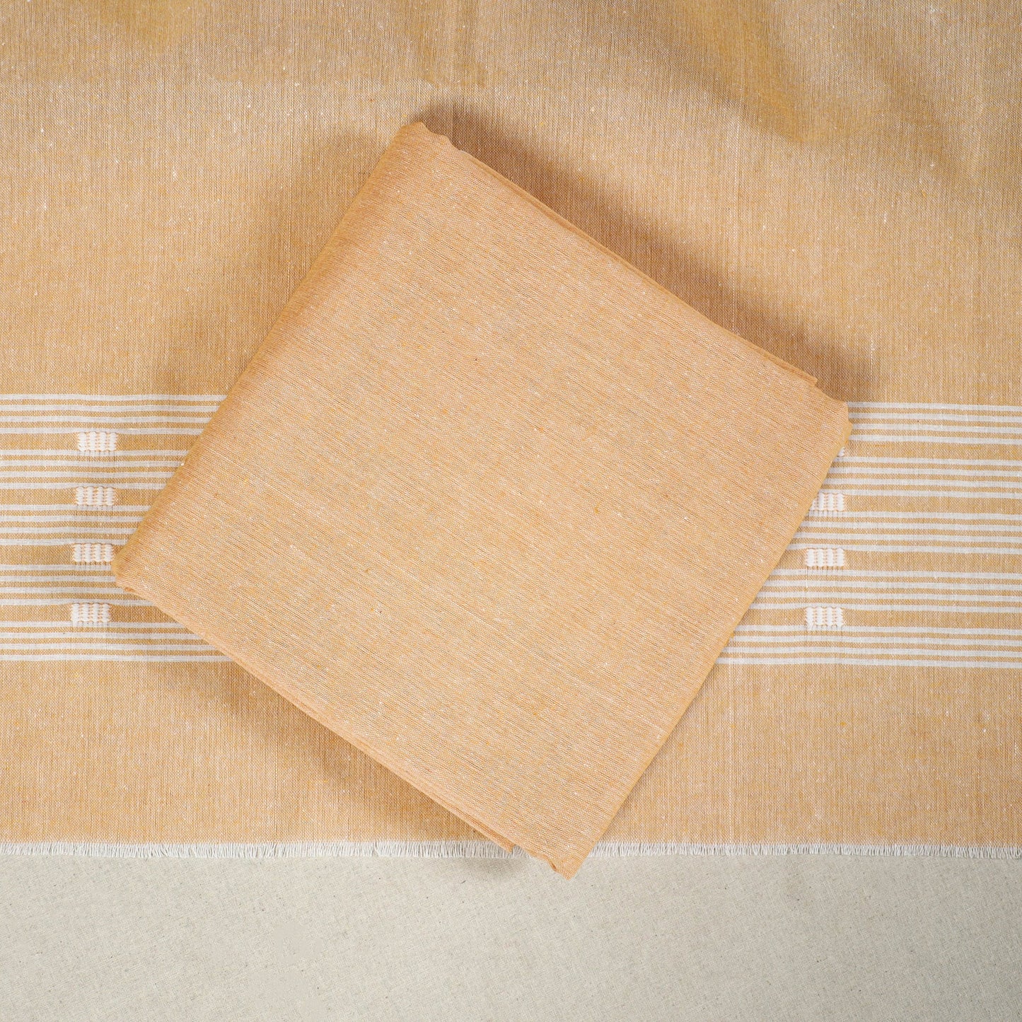 Brown 3pc Handloom Cotton Sambalpuri Ikat Dress Material