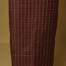Brown - 3pc handloom mulberry unstitched suit material set