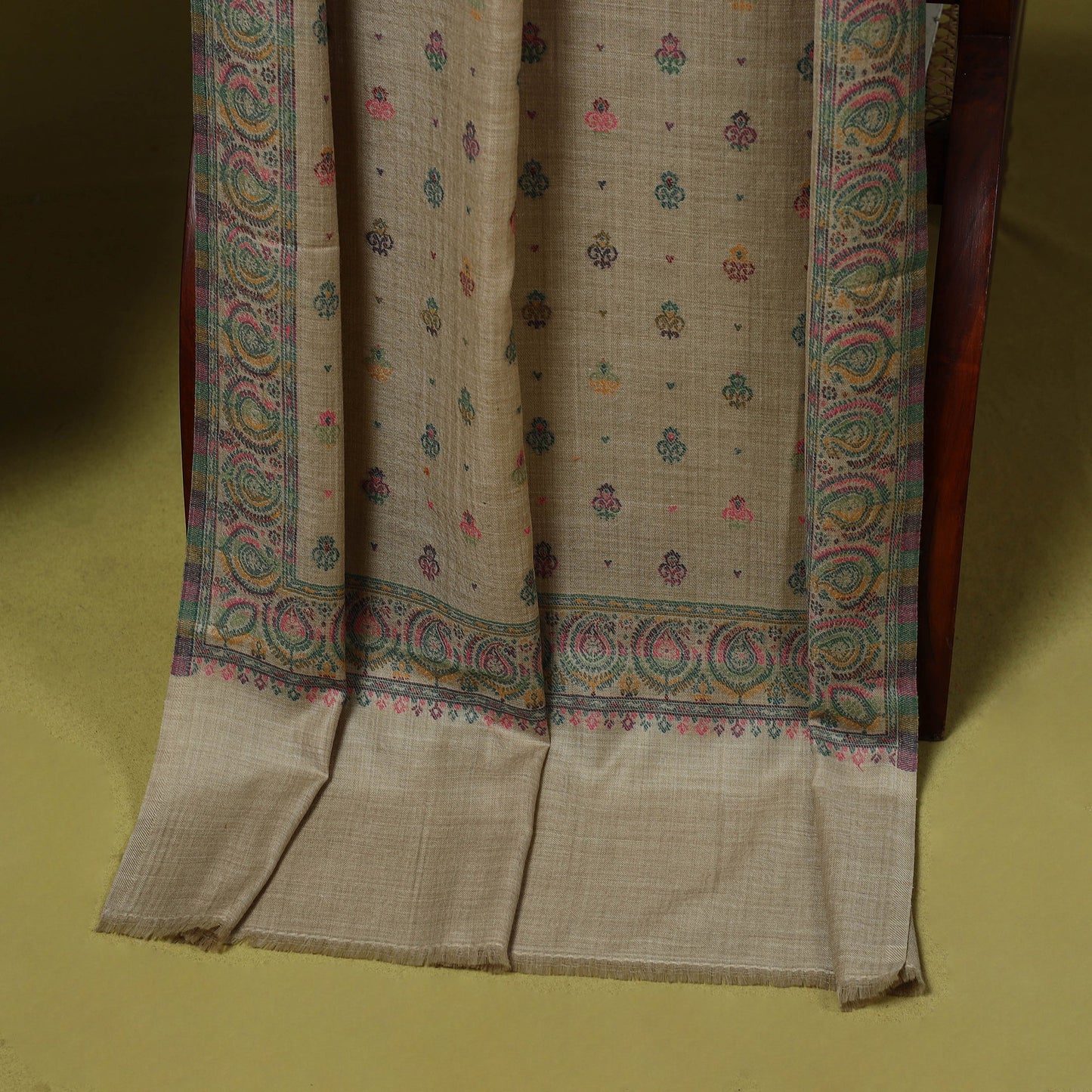 3pc jacquard weave merino wool unstitched dress material 13