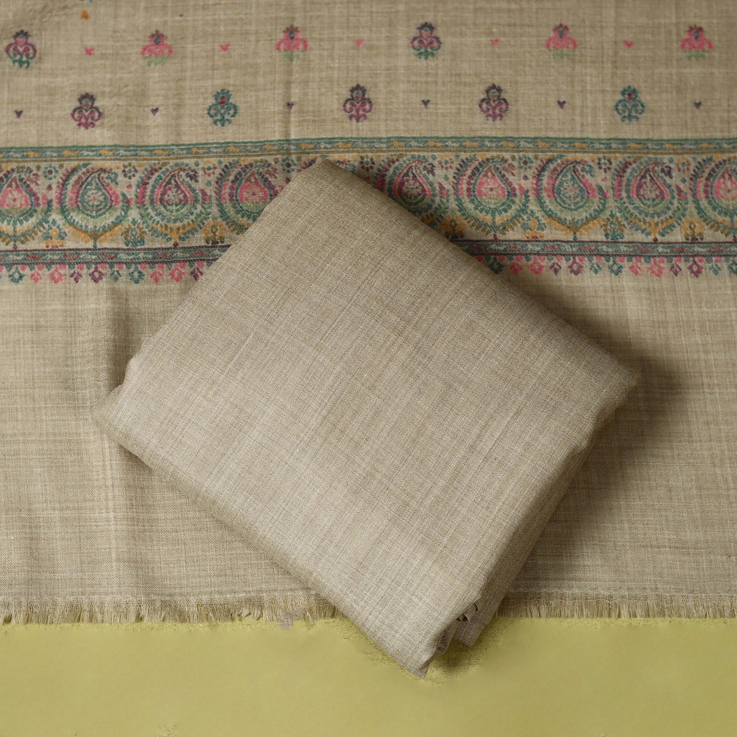 3pc jacquard weave merino wool unstitched dress material 13