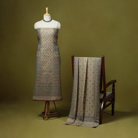 3pc jacquard weave merino wool unstitched dress material 13