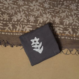 3pc kota doria cotton hand batik unstitched dress material