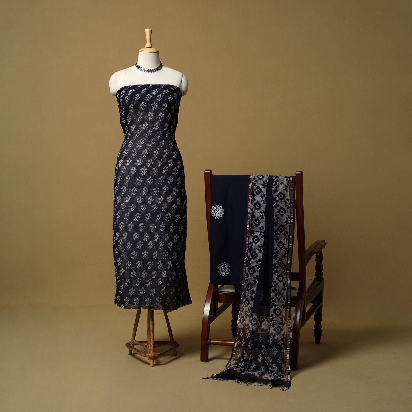 3pc kota doria cotton hand batik unstitched dress material