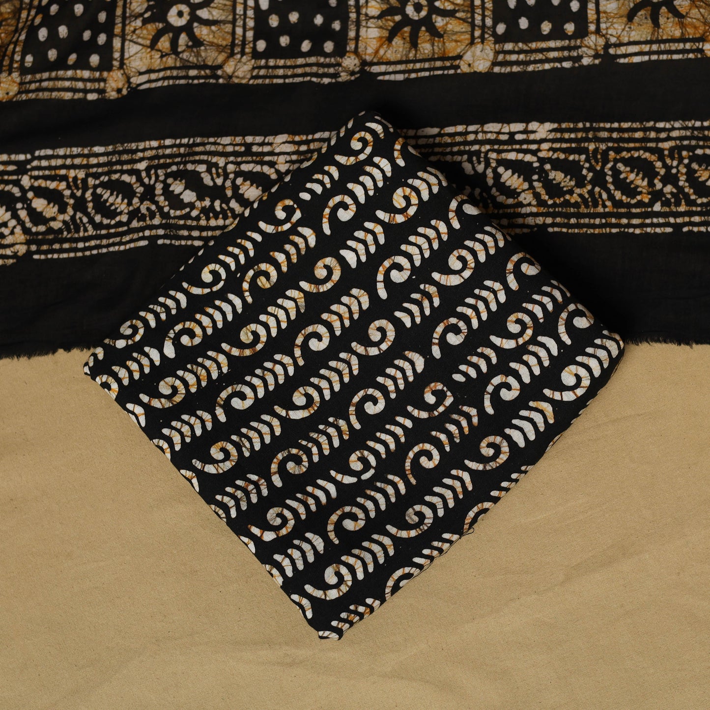 3pc kutch batik cotton unstitched dress material 63