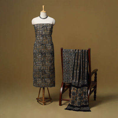 3pc kutch batik cotton unstitched dress material 63