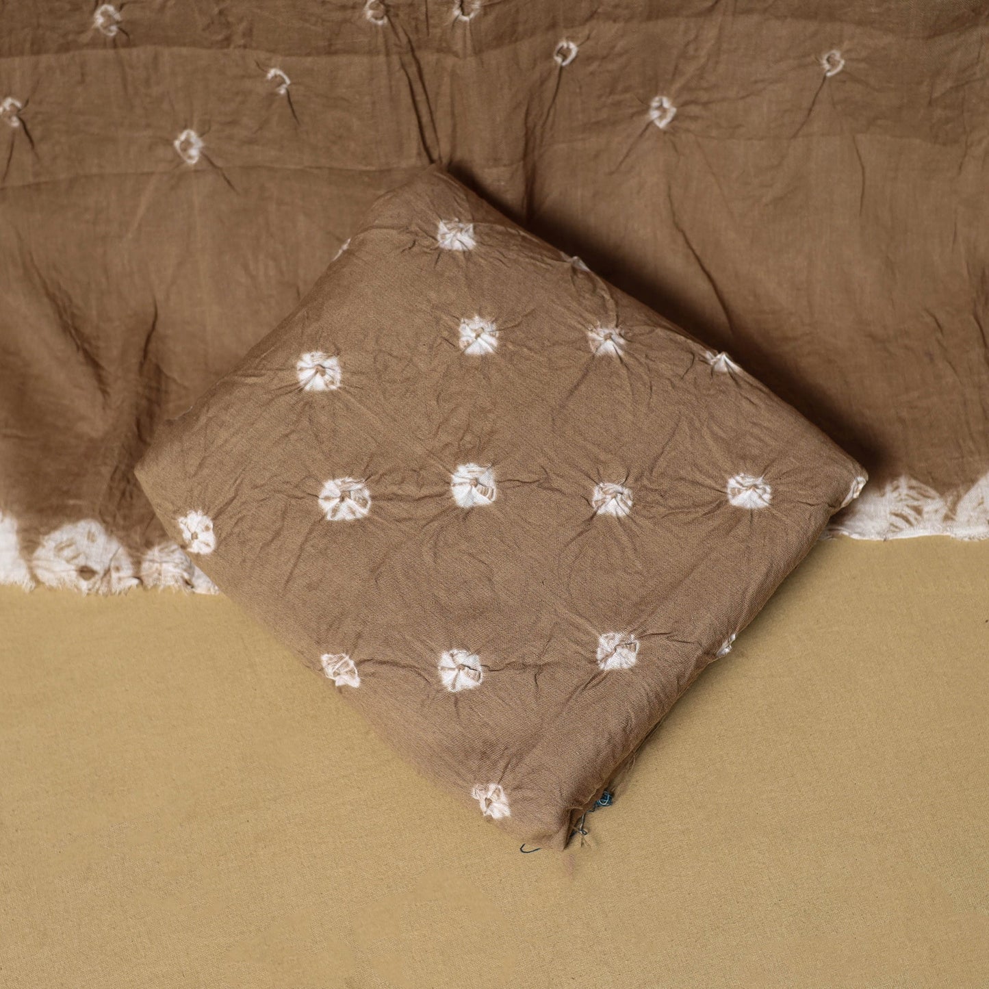 Blue - 3pc kutch tie-dye satin cotton bandhani unstitched