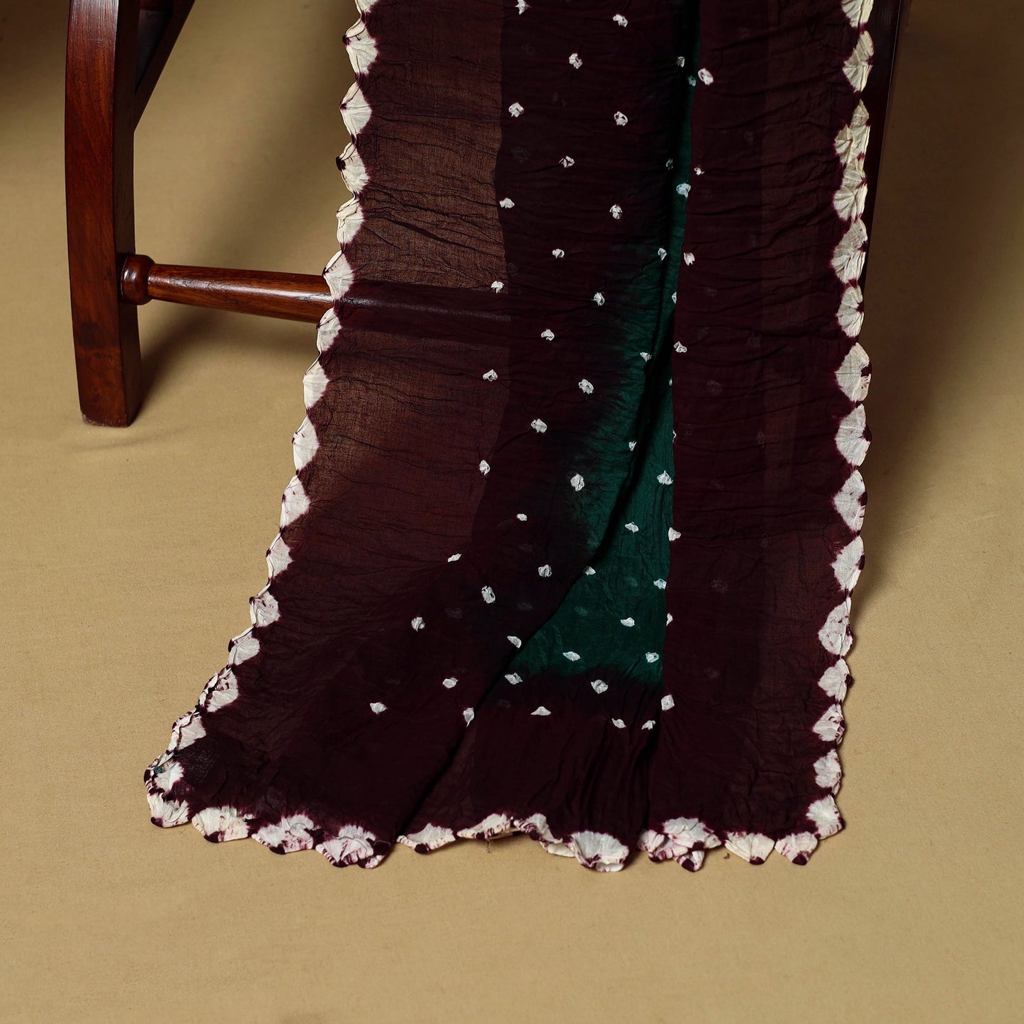 3pc kutch tie-dye satin cotton unstitched bandhani dress