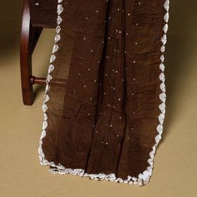 3pc kutch tie-dye satin cotton unstitched bandhani dress