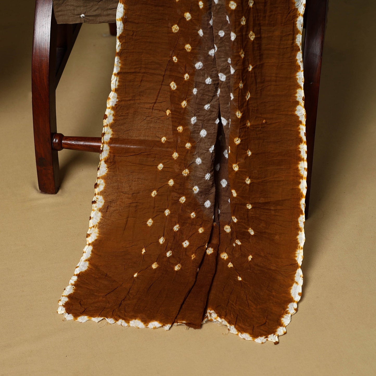 3pc kutch tie-dye satin cotton unstitched bandhani dress