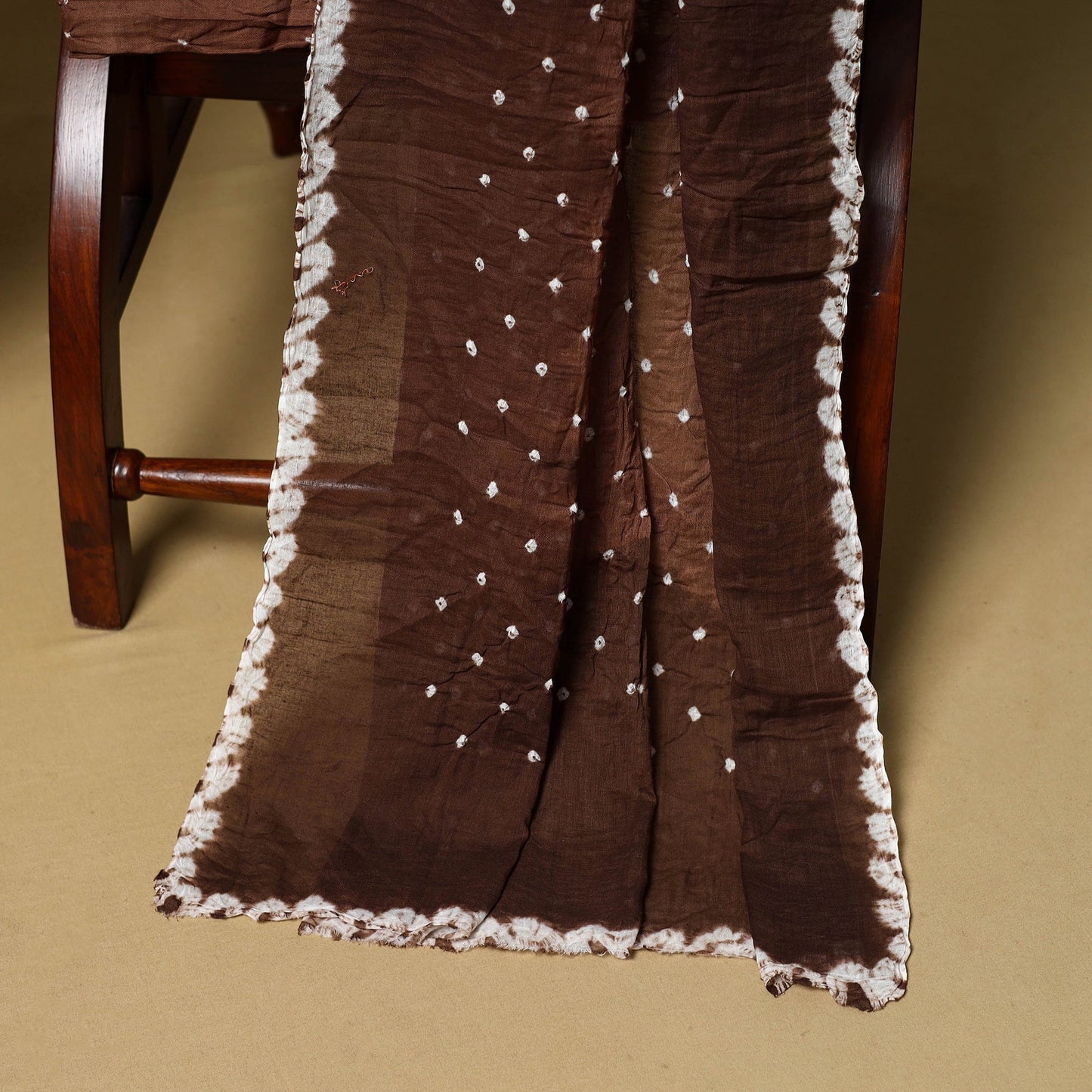 3pc kutch tie-dye satin cotton unstitched bandhani dress