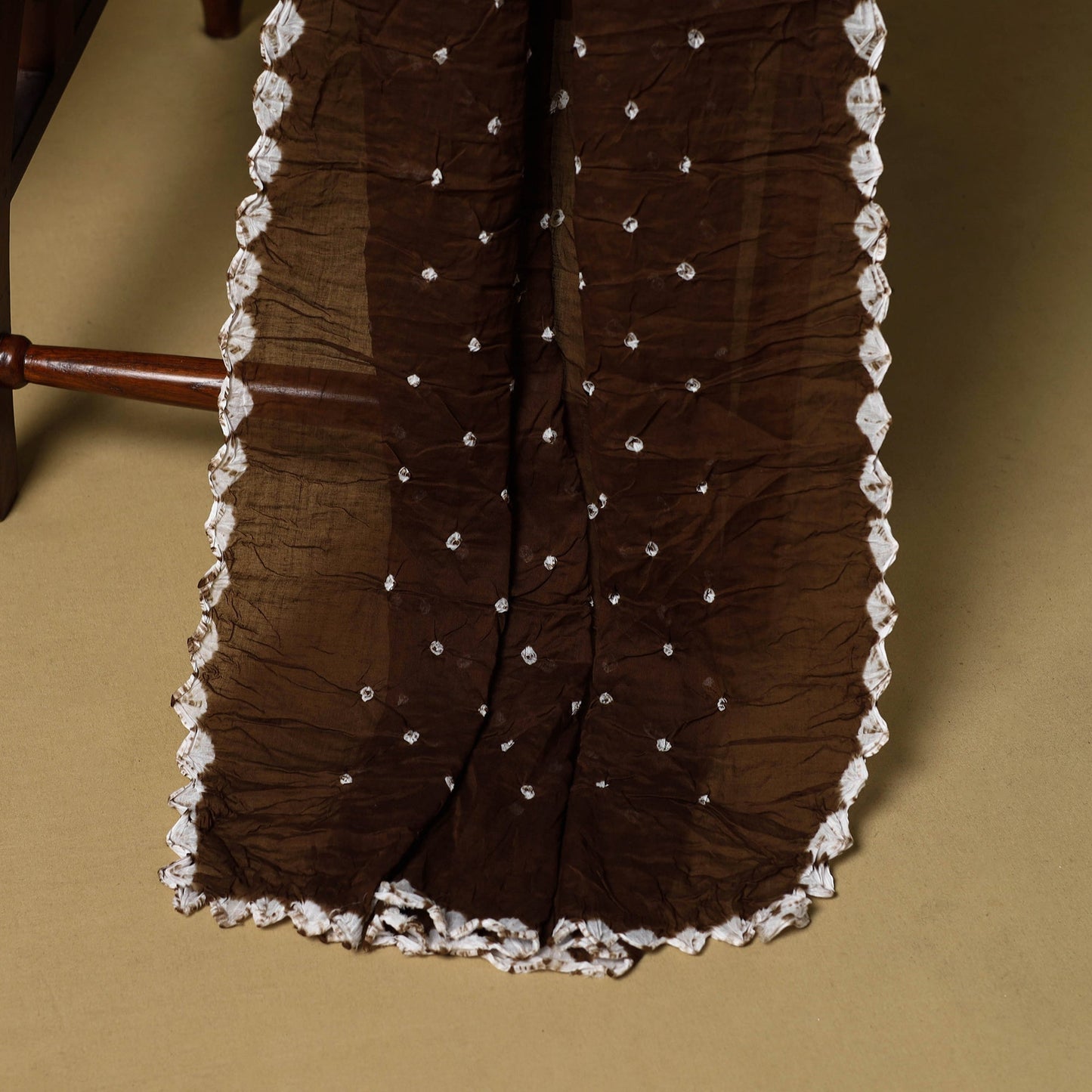 3pc kutch tie-dye satin cotton unstitched bandhani dress