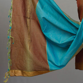 Buy 3pc Mangalagiri Cotton Suit Material Set with Zari Border Online at iTokri.com