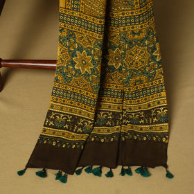 Brown - 3pc natural dyed cotton unstitched dress material