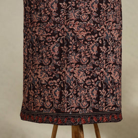 Brown 3pc Block Print Natural Dyed Ajrakh Dress Material