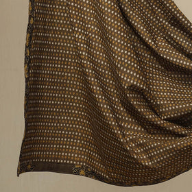 3pc Brown Natural Dyed Ajrakh Print Kurta Material Set