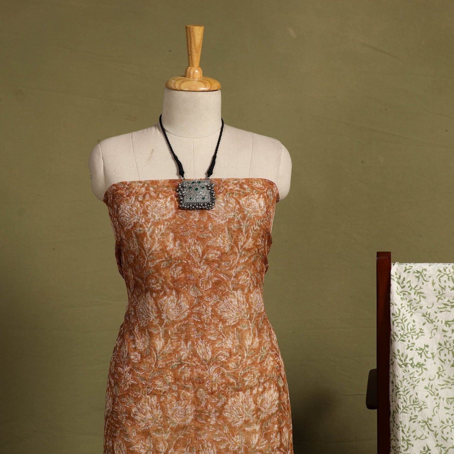 Buy 3pc Sanganeri Block Print Kota Cotton Dress Material