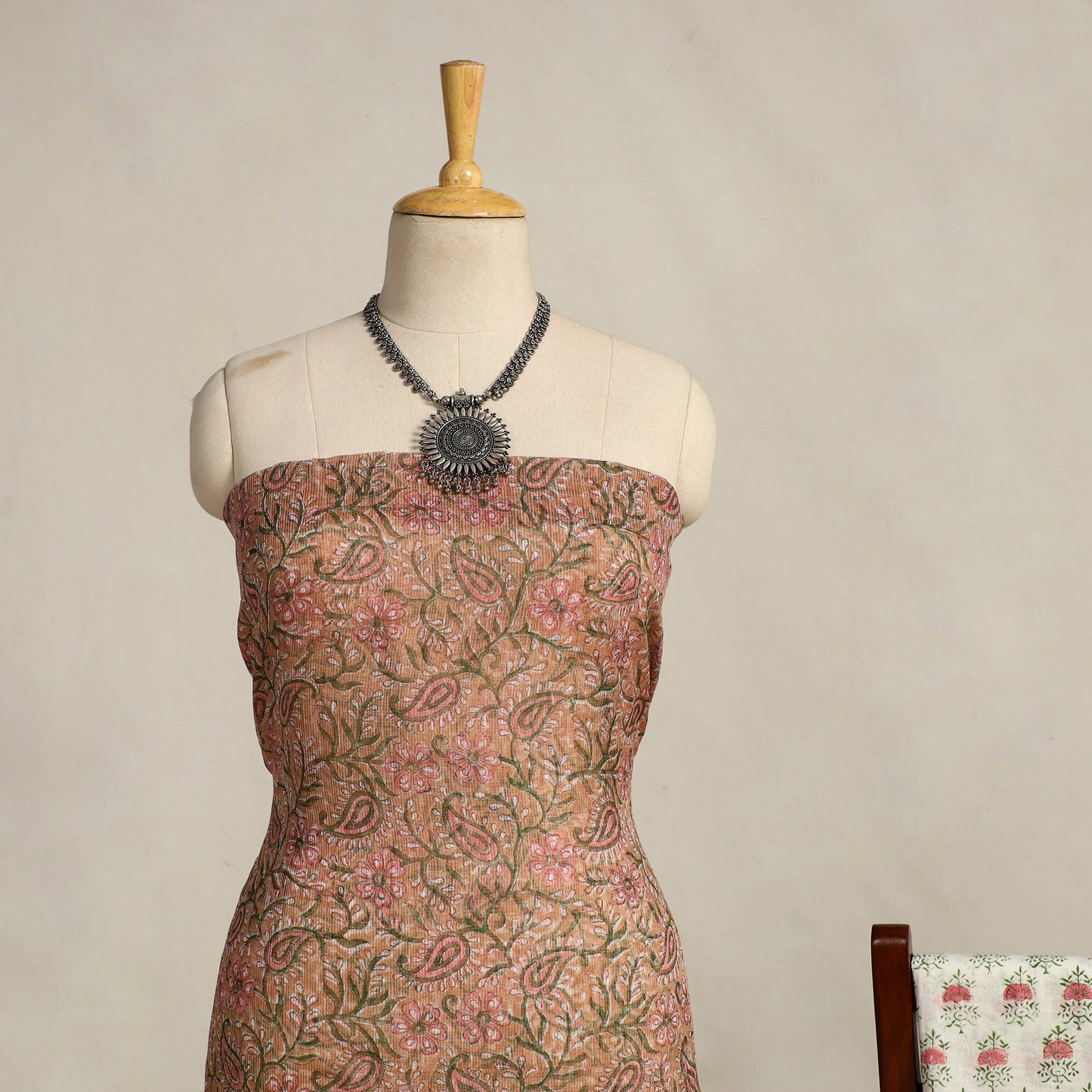 Buy 3pc Sanganeri Block Print Kota Cotton Dress Material