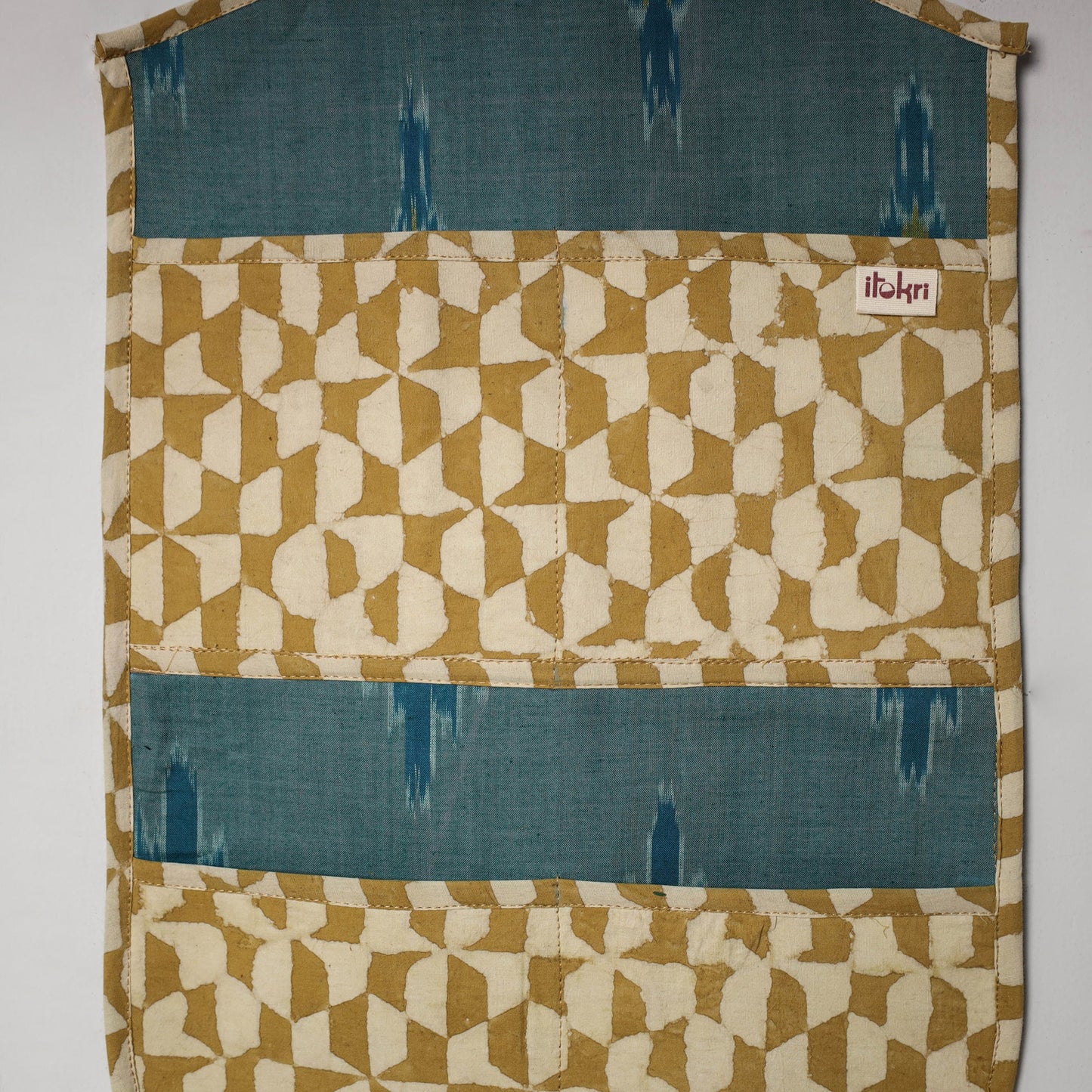 Brown - 4 pockets handcrafted cotton wall hanging letter