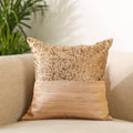  Aari Embroidery Sequin Work Mercerised Ghicha Silk Cushion Cover 