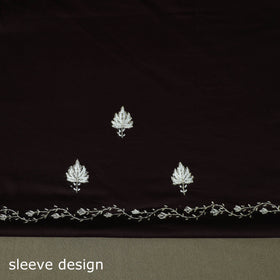 Aari hand embroidery cotton 2pc unstitched dress material