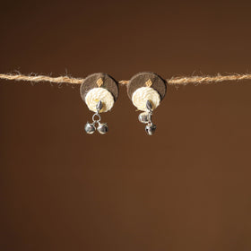 Brown Nikhat Thread Work GS Fabart Earrings 