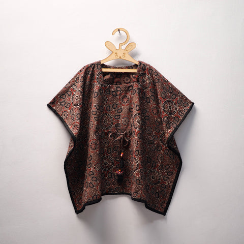 Brown - cotton kids kaftan (3-4 years) 25 - handcrafted
