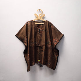 Brown Ajrakh Block Print Cotton Kids Kaftan (3-4 Years)