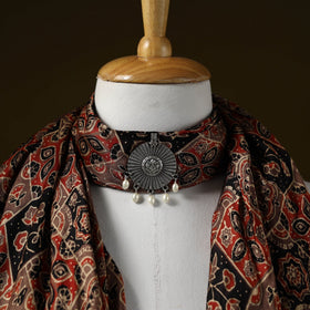 Modal silk pendant necklace scarf 51 - handcrafted