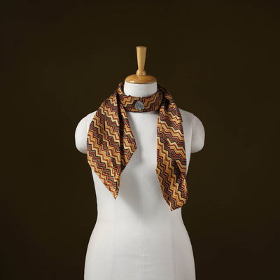 Modal silk pendant necklace scarf 53 - handcrafted