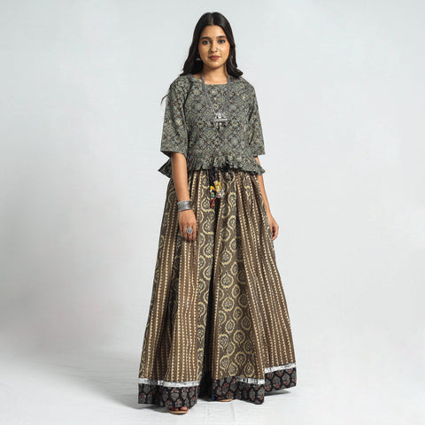 ajrakh long skirt 