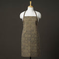 Brown Ajrakh Block Printed Cotton Apron with Pocket 