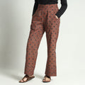 Buy Ajrakh Block Printed Cotton Elasticated Palazzo Online at iTokri.com