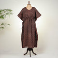  Ajrakh Block Printed Cotton Kaftan with Tie-Up Waist Online at iTokri.com