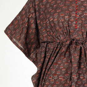  Ajrakh Block Printed Cotton Kaftan with Tie-Up Waist Online at iTokri.com